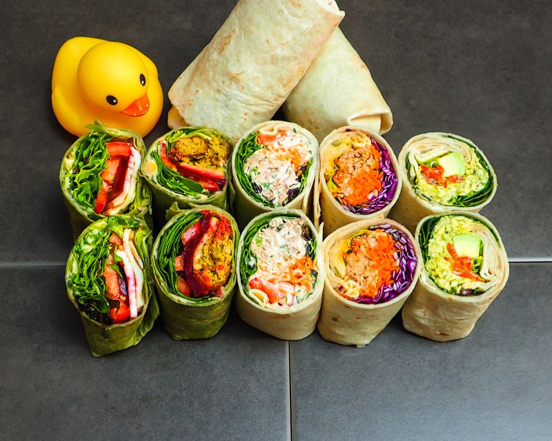 WRAPS COMBINATION LUNCH PLATTERS - Rubber Ducky Cafe